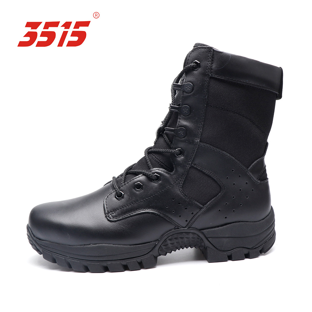 Picture of Jihua 3515 Special Men's Shoes Side Zipper Genuine Leather Outdoor Mountaineering Protective Boots