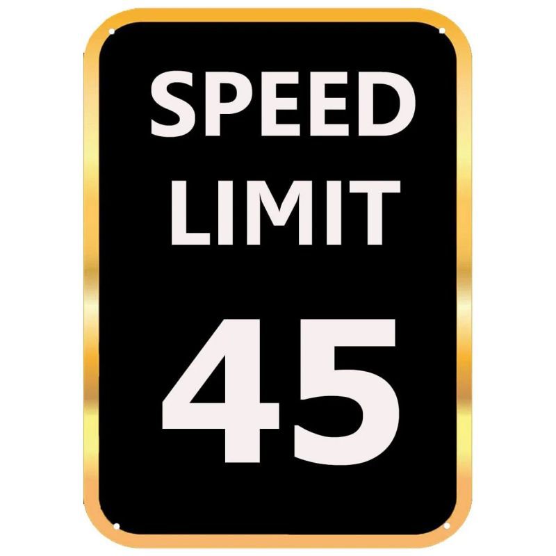 Picture of Retro No Speed Limit Sign Poster American Iron Painting Cross-Border Best-Selling Bar Cafe Wall Decoration