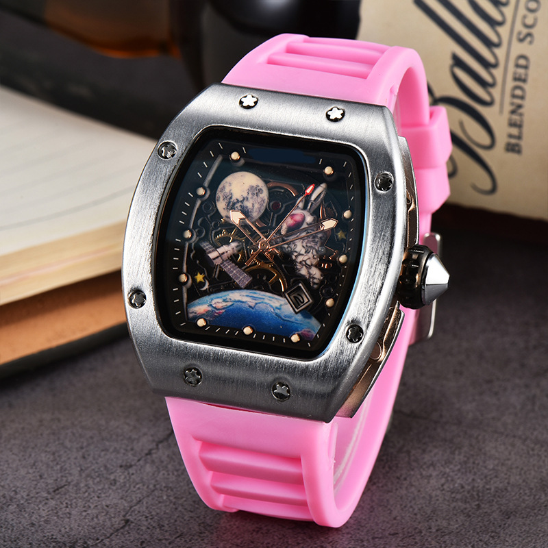 Picture of Factory wholesale foreign trade new barrel-shaped space astronaut luminous hollow tourbillon fashion men's wrist watch