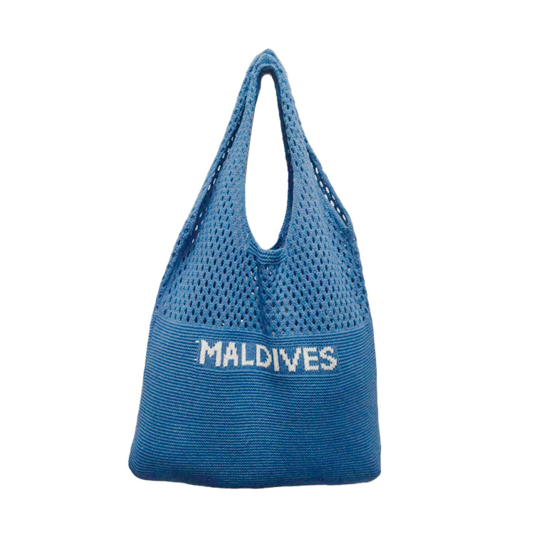 Picture of New Woven Bag Women's Letter All-match Knitted Shoulder Bag Fashion Large Capacity Tote Bag Handbag Maldives