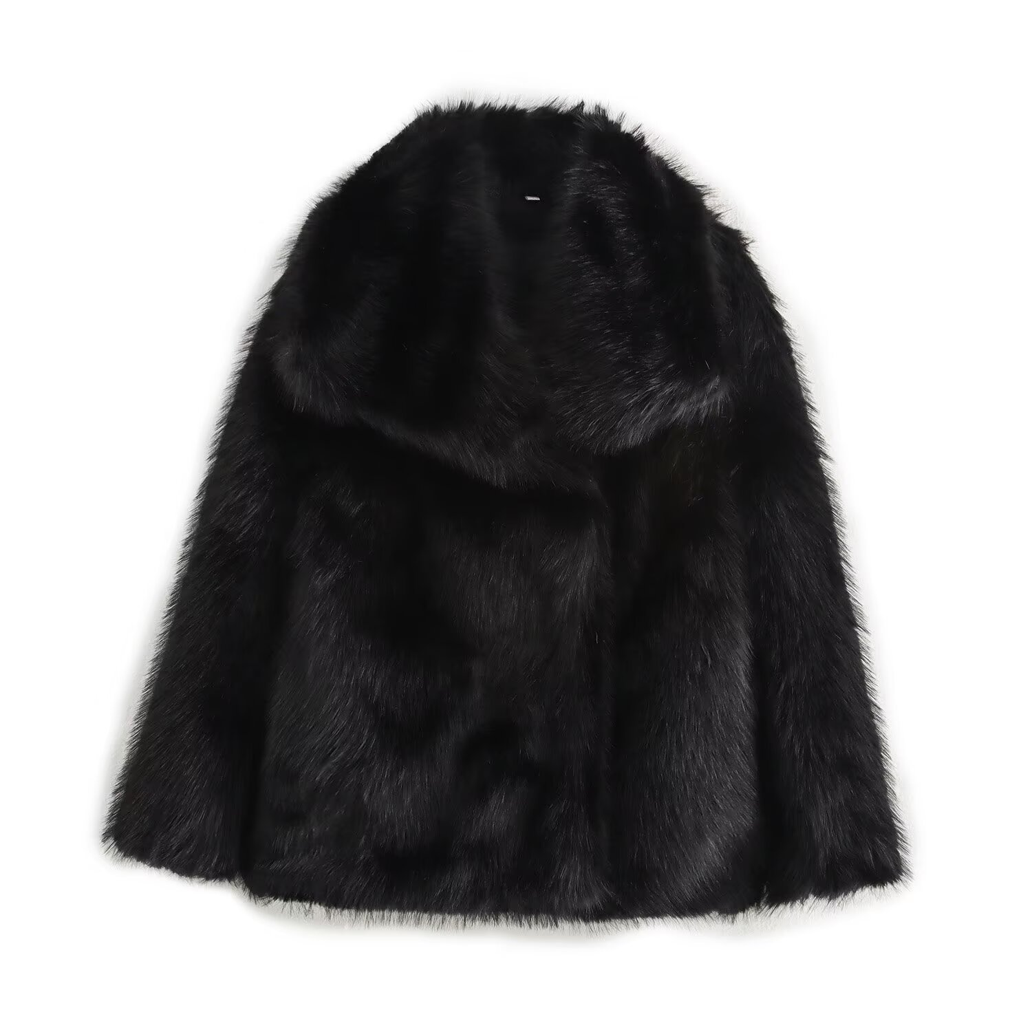 Picture of European and American Style 2024 Winter New Faux Fur Large Lapel Loose Long Sleeve Luxury Thickened Warm Women's Coat