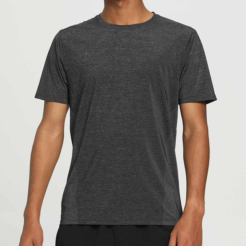 Picture of Nylon Quick-drying Clothes T-shirt Men's Fitness Running Loose Round Neck Summer Ice Silk Training Clothes Base Sports Short-sleeved Men's