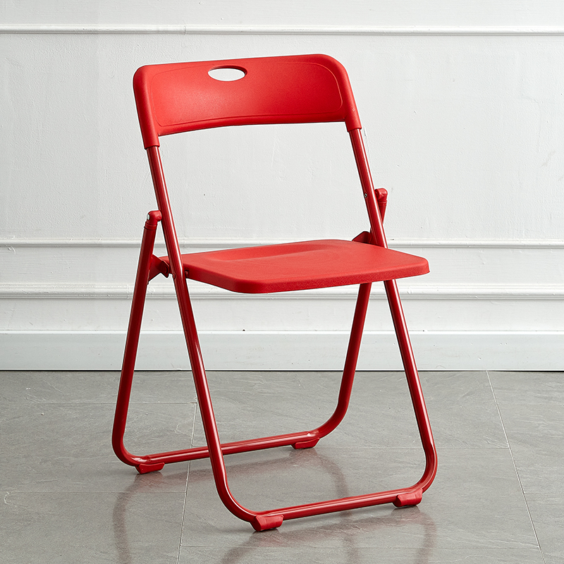 Picture of Folding chair home simple modern plastic photo chair dormitory office meeting training outdoor backrest chair stool
