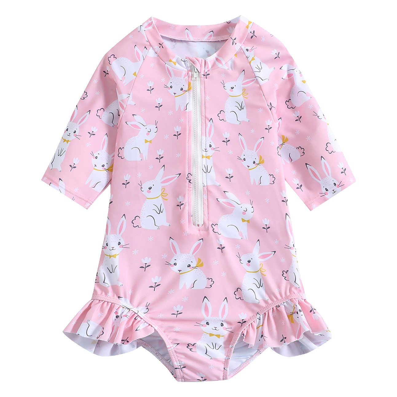 Cross-border children's swimwear girls' one-piece swimming trunks suit girls big children cartoon swimming sunscreen