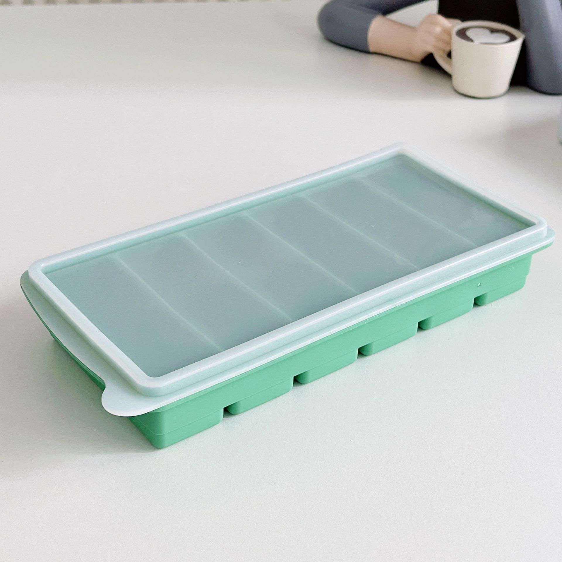 Picture of Summer Ice Cube Mold Silicone 6-grid Long Strip Ice Mold DIY Home Bar Edible Ice Cube Refrigerator Ice Maker