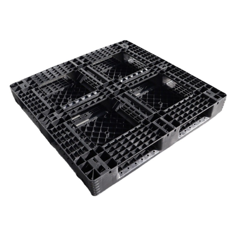 Grid Tian character plastic tray goods stacking turnover Tian character grid black pallet moisture-proof tray manufacturer