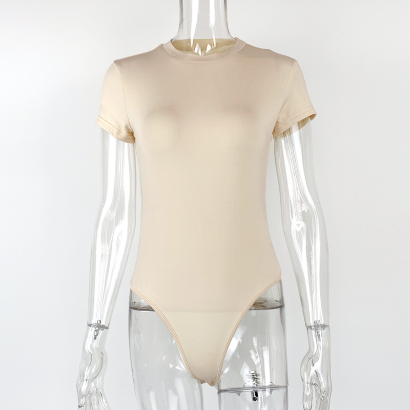 Picture of 2025 summer new casual women's clothing Europe and the United States cross-border short sleeve jumpsuit foreign trade tight jumpsuit bodysuit