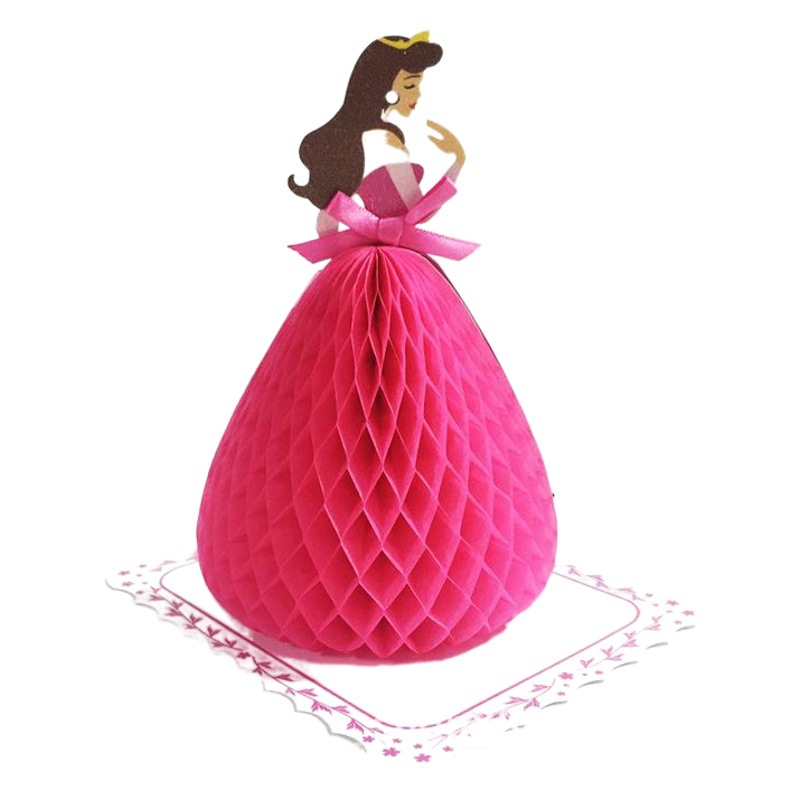 Creative three-dimensional birthday card dancing Princess Japanese blessing card 3D postcard blessing card paper-cut card
