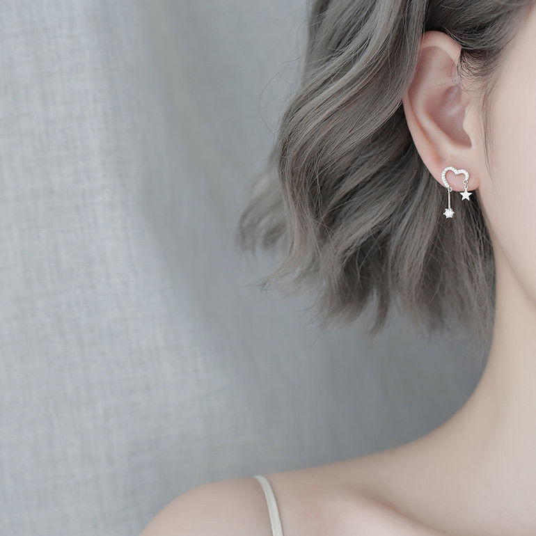 Temperament Five-pointed Star Japanese and Korean Style All-match Women's Korean Style Simple Distinctive Earrings Earrings Trendy Sweet Girl's Earrings