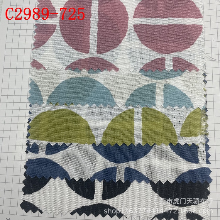 Artificial linen printed cloth artificial linen thin cotton striped 1cm 1.5cm striped printed polka dot printed cloth