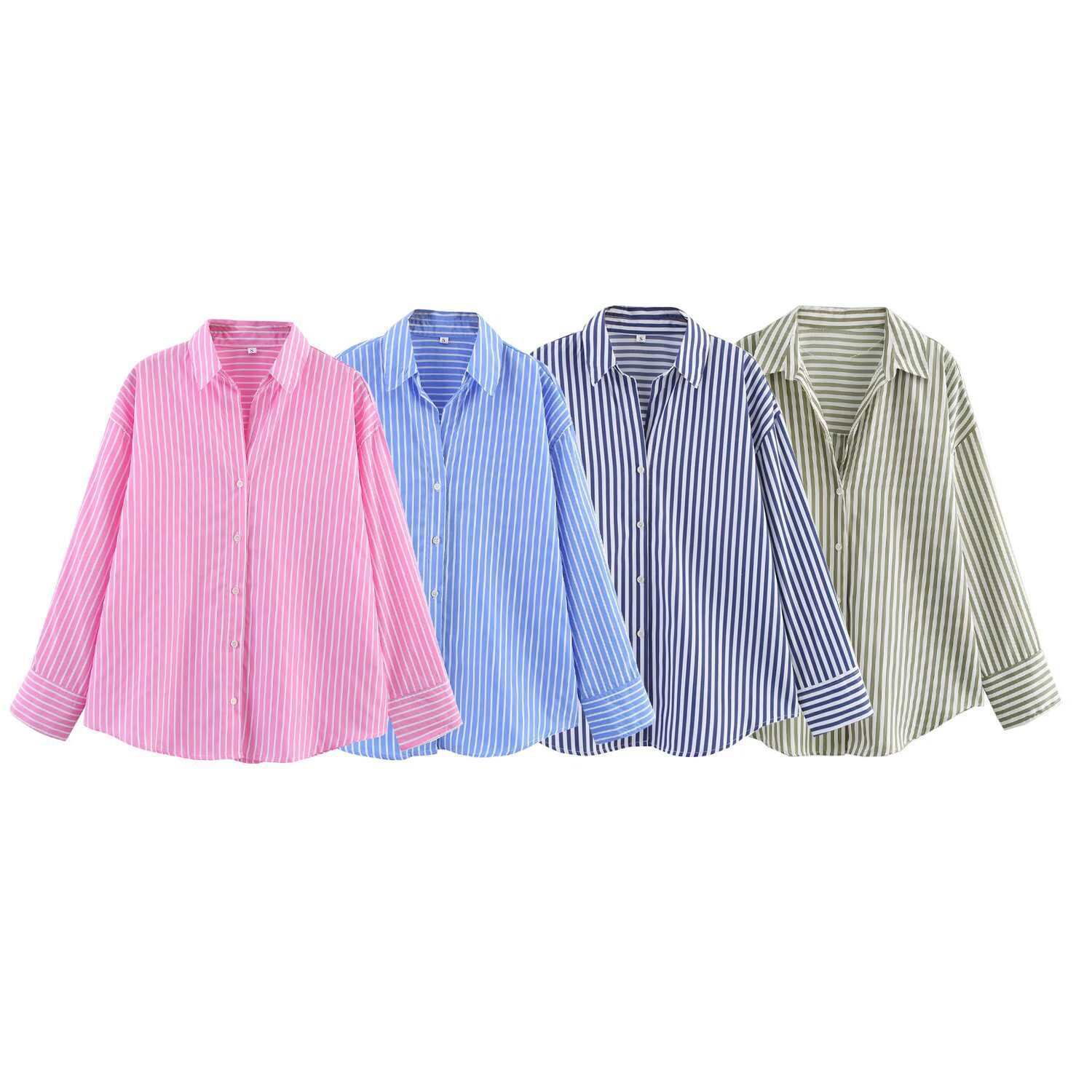 Tops Casual Cross-Border Shirts Women's Street Fashion New Products European and American Spring Poplin