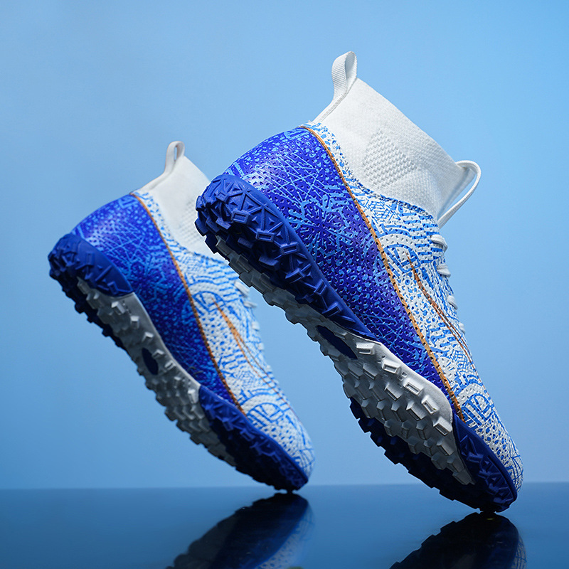 Football Shoes Children's Training Special Assassin Ronaldo Summer Breathable Non-slip Competition sneaker High-top AG Spike TF