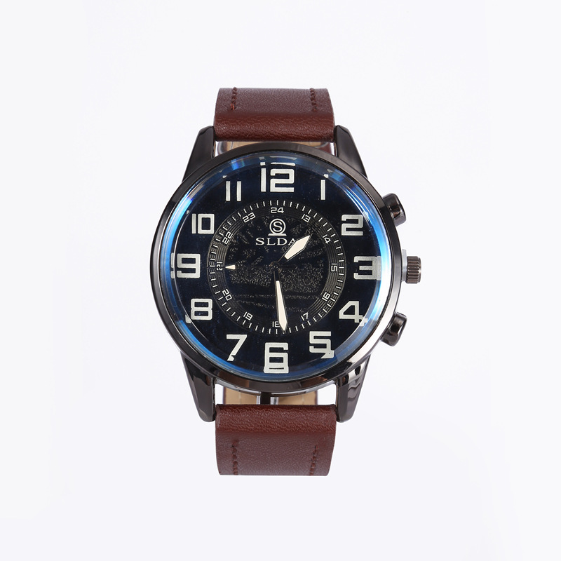 Picture of Popular Fashion Business Belt Simple Men's Watch Men's Casual Retro Digital Dial Student Quartz Watch Wholesale