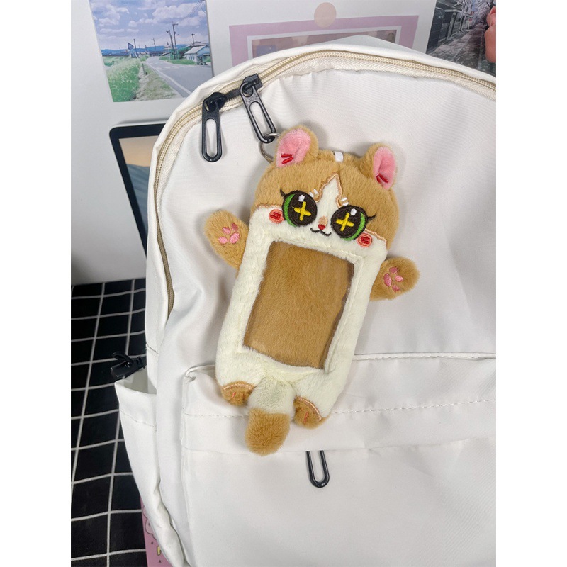 Picture of Ins Visual Plush Animal Card Set 3-inch Parapet Aidou Small Card Cute Card Bag Student Campus Card Meal Card