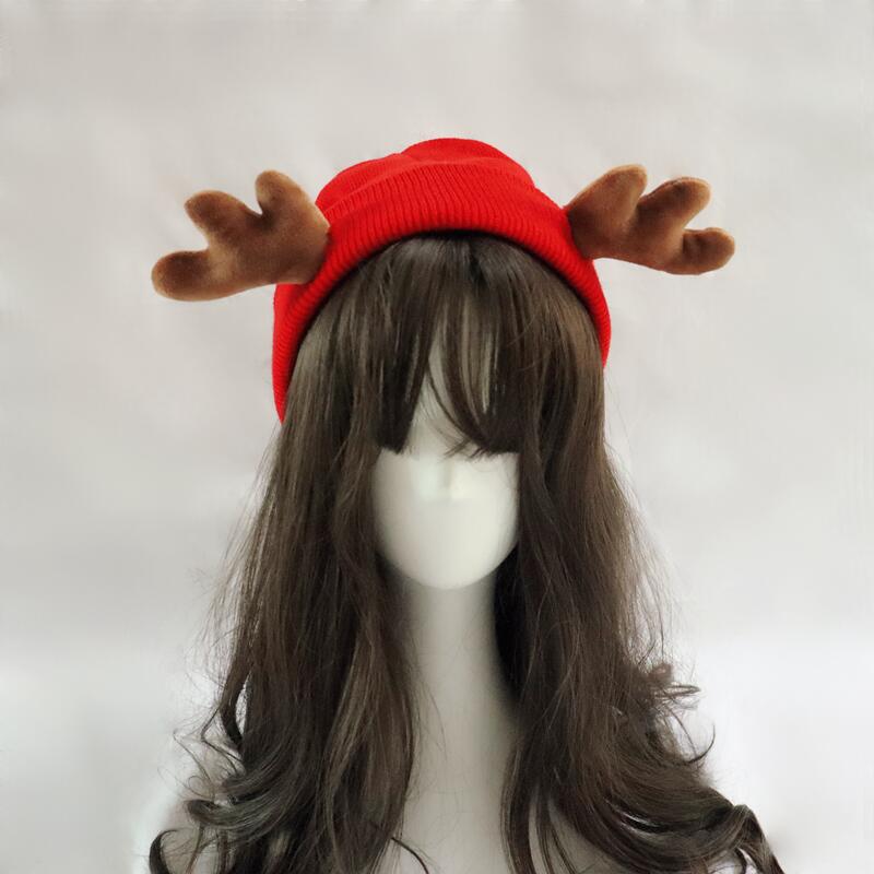 Picture of Autumn and Winter devil horn hat warm knitted wool hat Halloween horn toe cap cross-border new funny hip hop