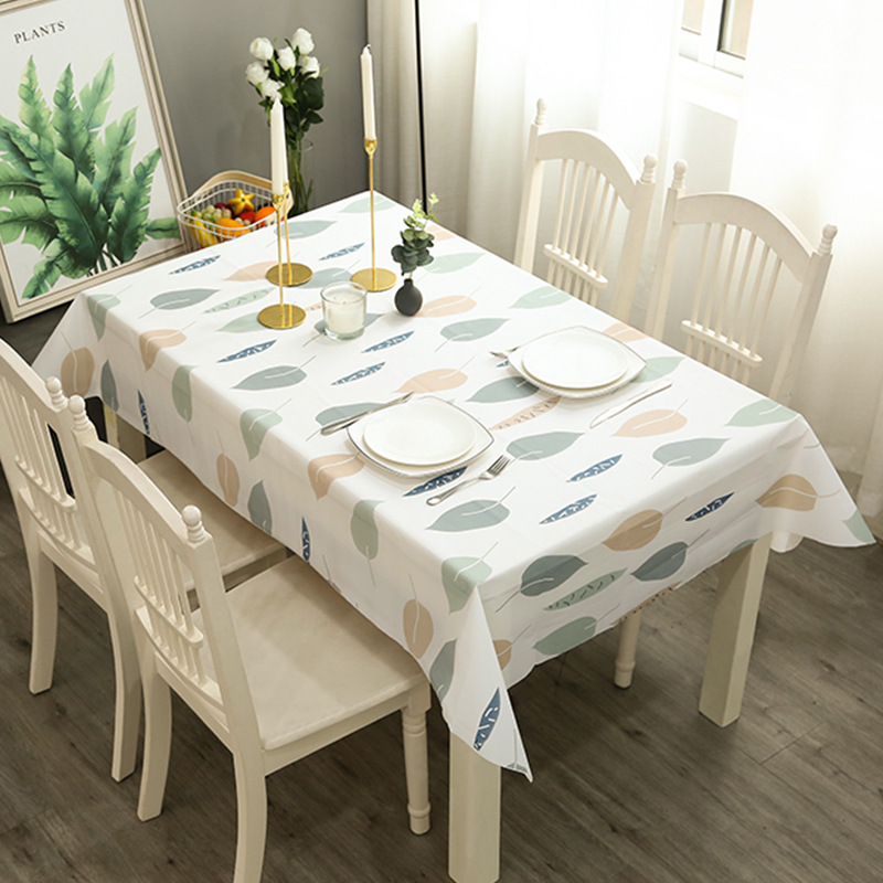 Picture of Home Nordic Tablecloth Modern Simple Style Tablecloth Fruit Anti-scalding Waterproof Oil-proof Disposable PVC Plaid Tablecloth