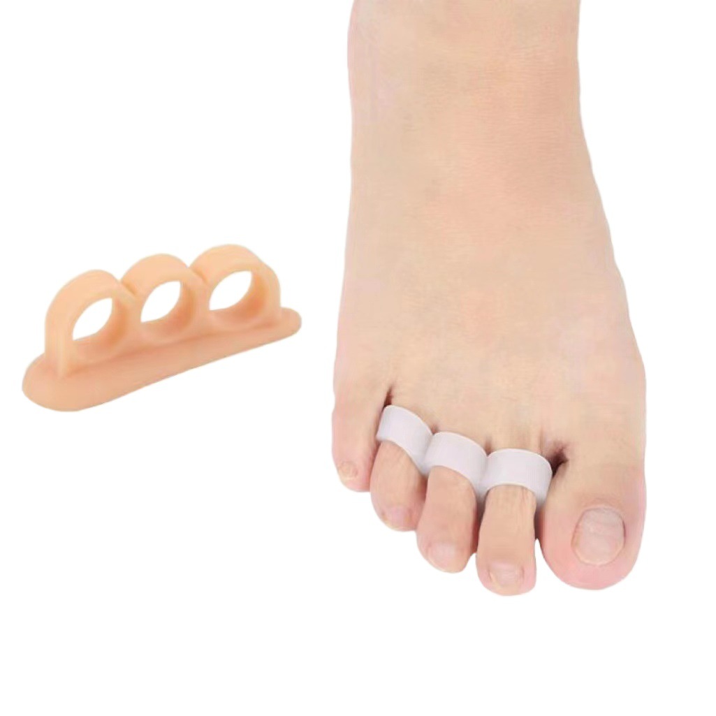 Three-hole wearing toe pad valgus overlapping toe correction pad hammer toe separation bending deformation Toe Toe splitter
