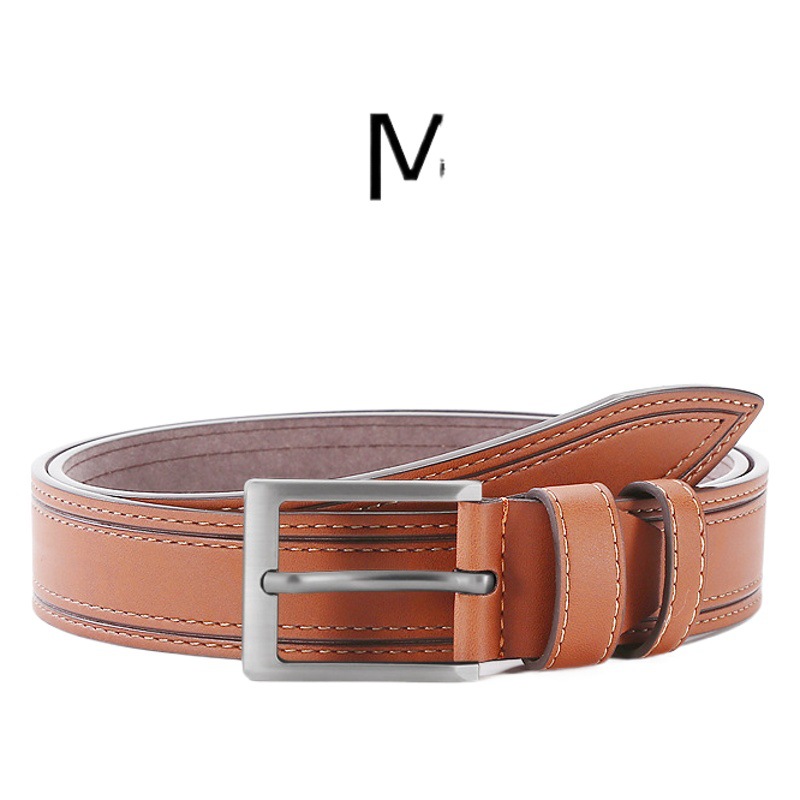 New Men's Belt Pin Buckle Joker Belt Simple Fashion Casual Belt Vintage Belt Support One-Piece Hair