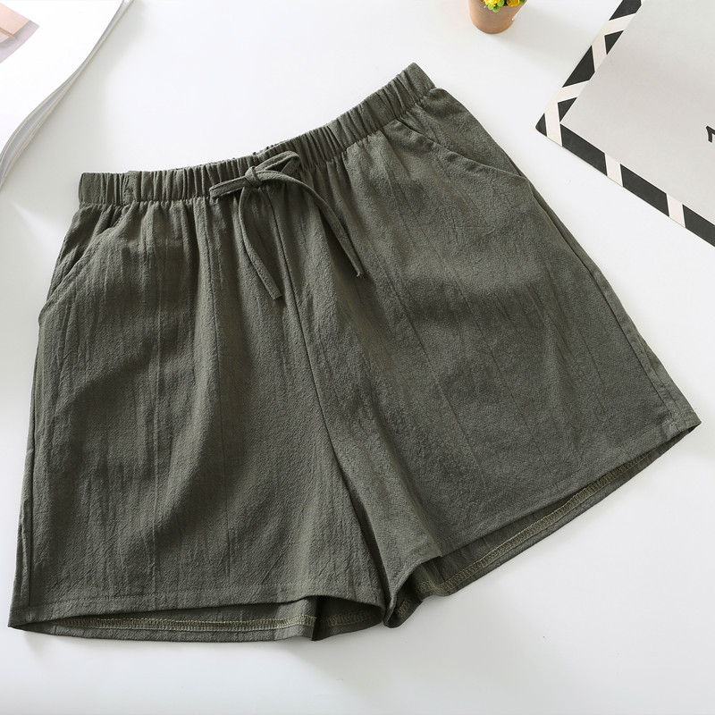 Picture of Cotton and Linen Shorts for Women Summer 2023 New A-Line Outer Wear Wide-Leg Pants Large Size Three-Point Sports Pants Cross-Border Loose Casual Pants