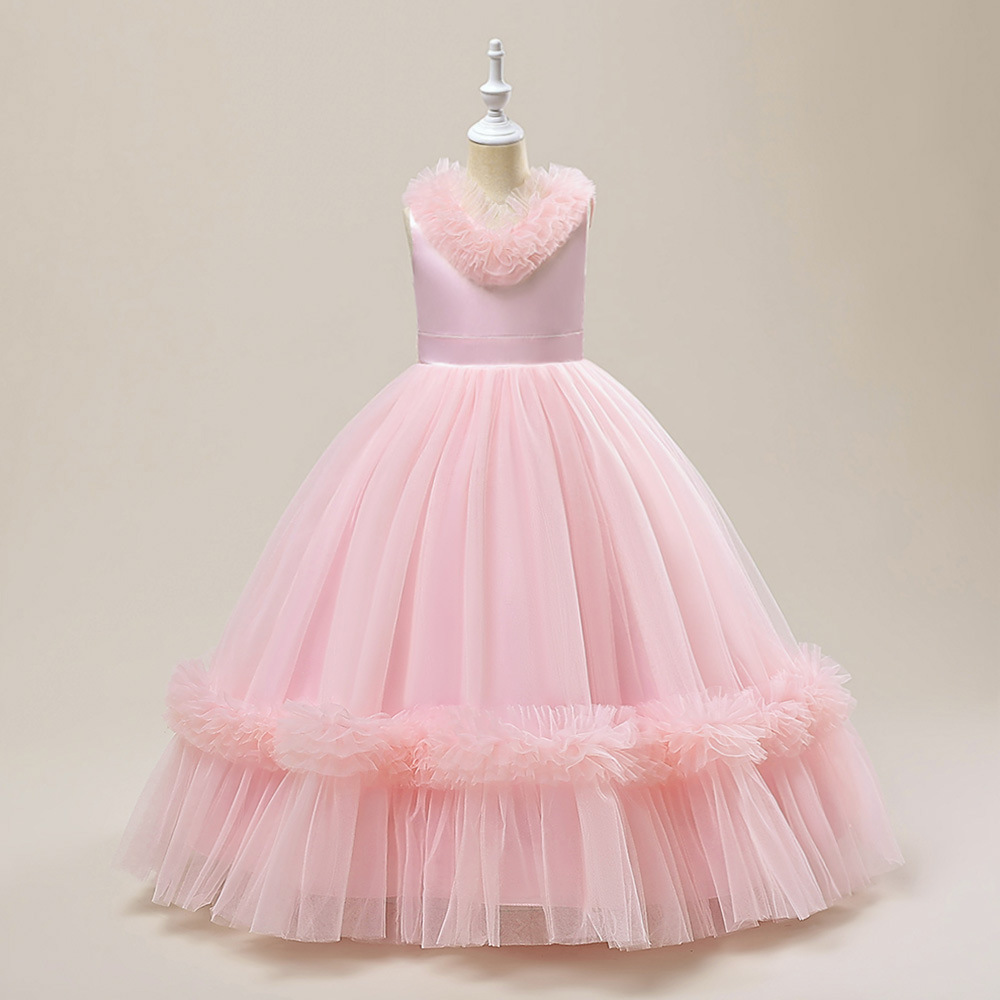 New girl's dress Princess dress catwalk host piano performance pettiskirt children's birthday banquet evening dress