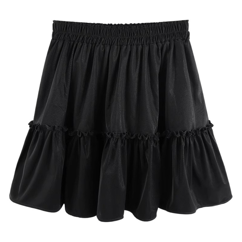 Sweet Cool Pleated Skirt Women's Spring Small High Waist A- Line Cake Skirt Winter Sweater Umbrella Skirt
