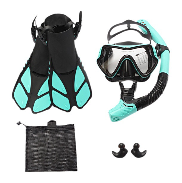 Outdoor Sports Diving Mask Snorkel Adjustable Fins Three-Piece Set Snorkeling Sambo Set Diving Mask