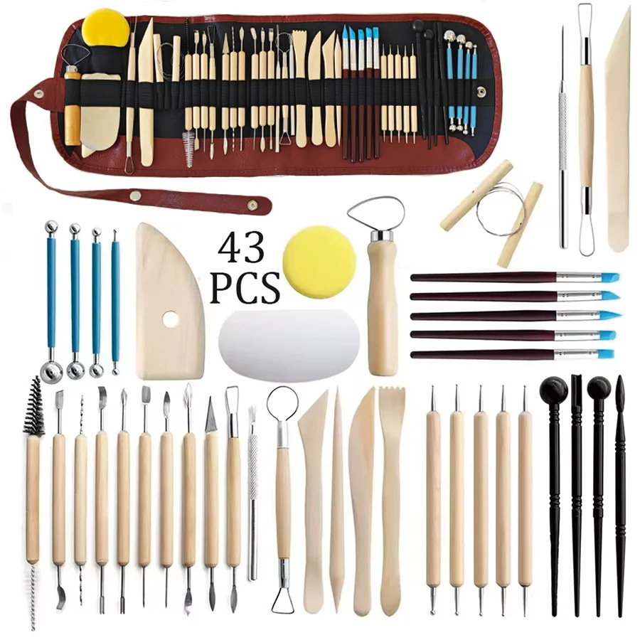 Ceramic carving tools 6/11/36/43/61 pieces of suit soft clay stone clay hand tools suit