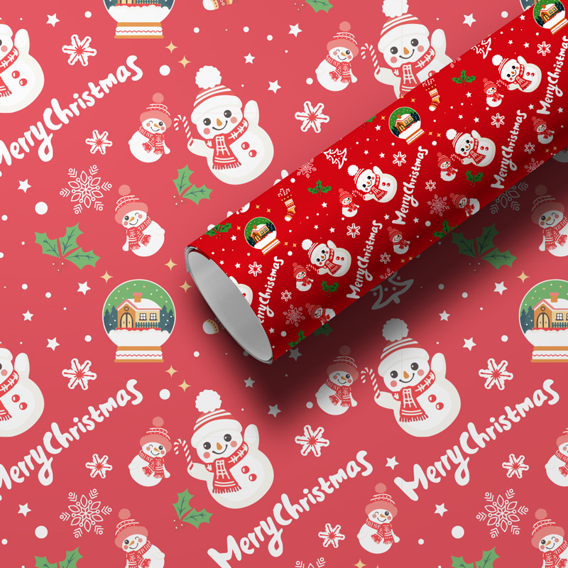 2025 New Christmas Gift Wrapping Paper Gift Paper Cute Christmas Eve Christmas Gift Box Packaging Material DIY