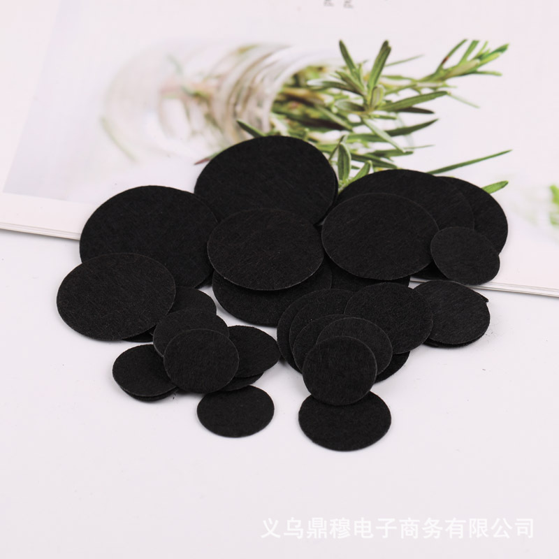Picture of DIY Headwear Accessories Gasket Film Round Black and White Color Non-woven Felt