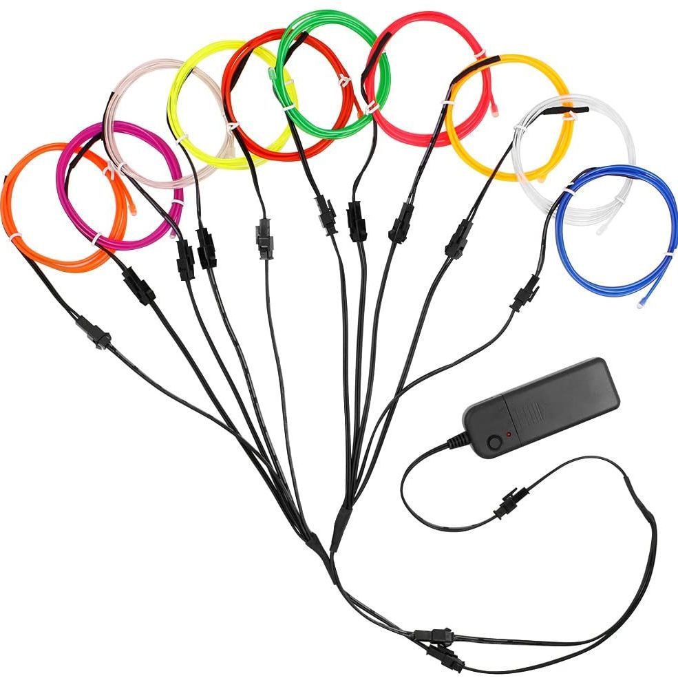 Picture of Luminous Wire Manufacturer 2.3mm Round Wire Can Be Bent at Will Without Losing Light, Comes with 3V Battery Box Driver and USB
