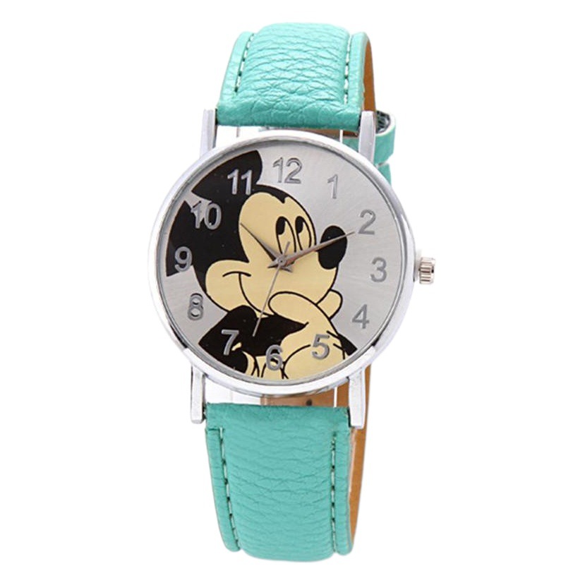 Children's Watch Boys Girls Cartoon Mickey Casual Belt Cute Mickey Mouse Anime Quartz Electronic Children's Watch
