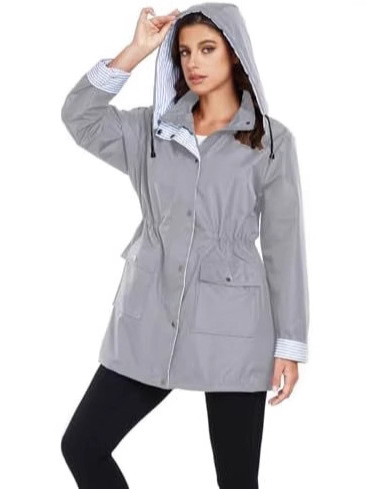 Cross-border selling Amazon foreign trade Europe and the United States wind outdoor sports assault clothing hooded rainproof long trench coat coat
