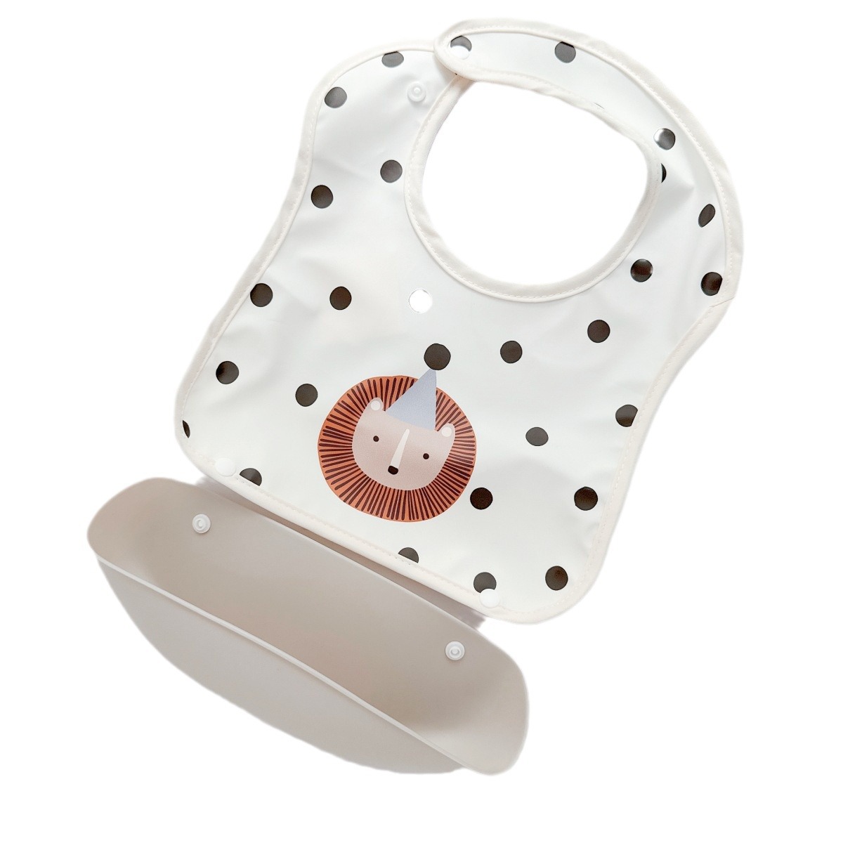 Picture of New Children's Silicone Bib Baby Meal Bag Baby Food Supplementary Food Bag Waterproof Anti-dirty Artifact PU Soft Bib