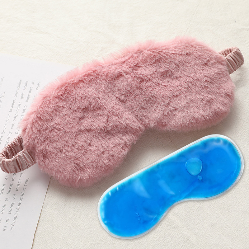 Picture of Rabbit Fur Blackout Sleep Eye Mask, Breathable, Skin-Friendly Plush Eye Mask, Autumn and Winter Ice Pack Style, Cute Home Eye Mask Wholesale