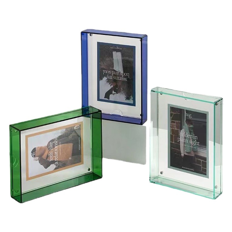 Light luxury creative acrylic photo frame color magnet ins style decoration frame photo A4 poster mounting ornaments