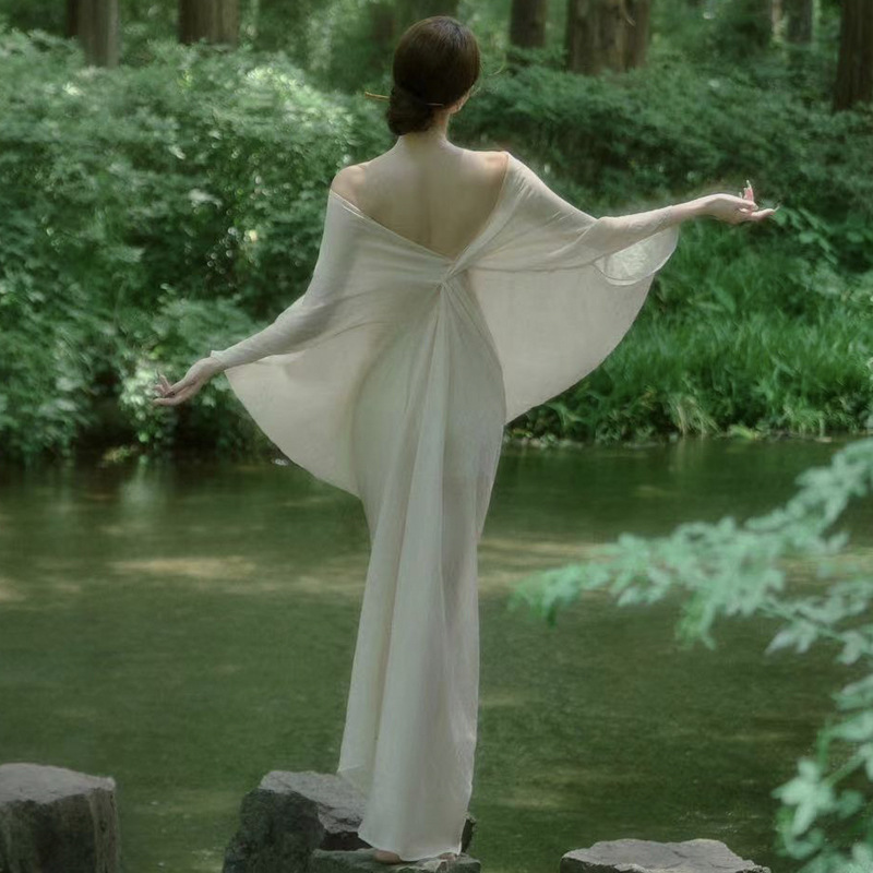 New Chinoiserie Cool Feeling Buddhist Zen Dress Women's Summer New Style Relaxed National Style Improved Han Dynasty Dressing Gown