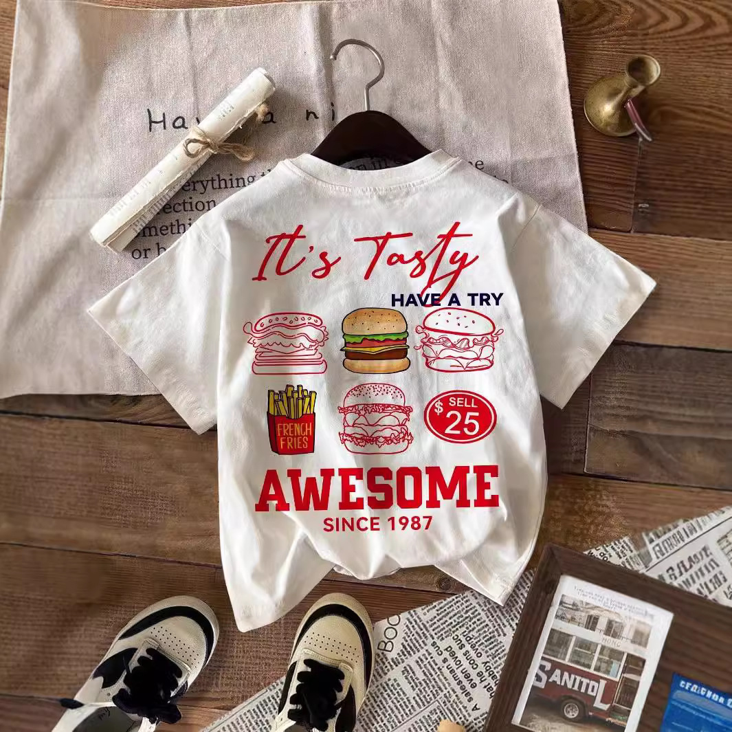 Picture of Cross-border European and American Foreign Trade Letter Printing Short-sleeved T-shirt Boys Summer New Round Neck Jacket Children's Clothing