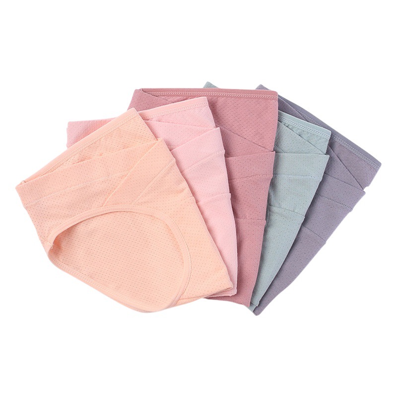 New Pregnant Women's Underwear Low Waist Breathable Large Size Abdominal Support Simple Fashionable Pregnant and Parturient Briefs for Women
