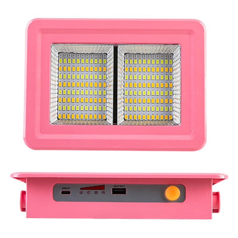 Cross-border new solar flood light outdoor courtyard LED waterproof five-speed adjustment fast charging emergency portable lamp