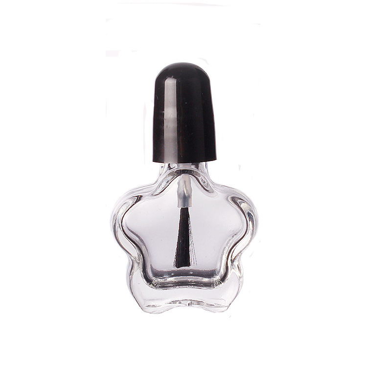 Picture of Wholesale 5ml-15ml transparent nail polish bottle black skull nail polish glass bottle empty bottle with brush
