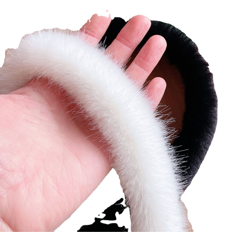 Factory In-Stock Faux Mink Fur Trim for Clothing Accessories, White Cheongsam and Hanfu Edging, Hat Trim, Wholesale Fur Collar