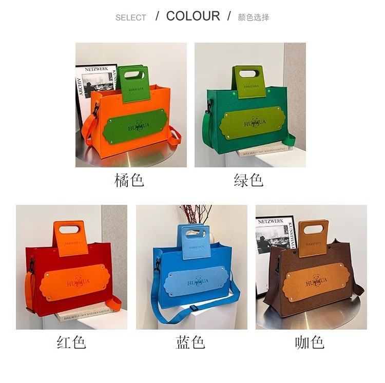 Picture of 2025 New Snake Felt Crossbody Bag Order LOGO Large Capacity Felt Handbag Advanced Sense Tote Bag