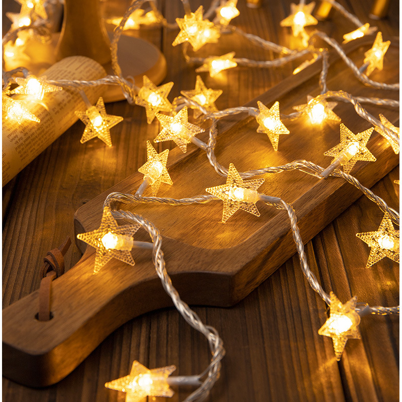 Picture of Solar LED string lights, outdoor camping tent atmosphere lights, night market stall lights, room decoration spherical star lights