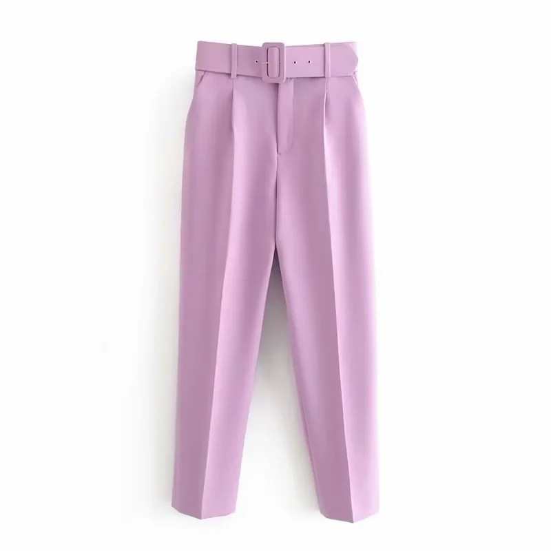 Picture of New Pants European Size Belt with Suit suit Spring Pure White Women Cross-border Pants White Pants