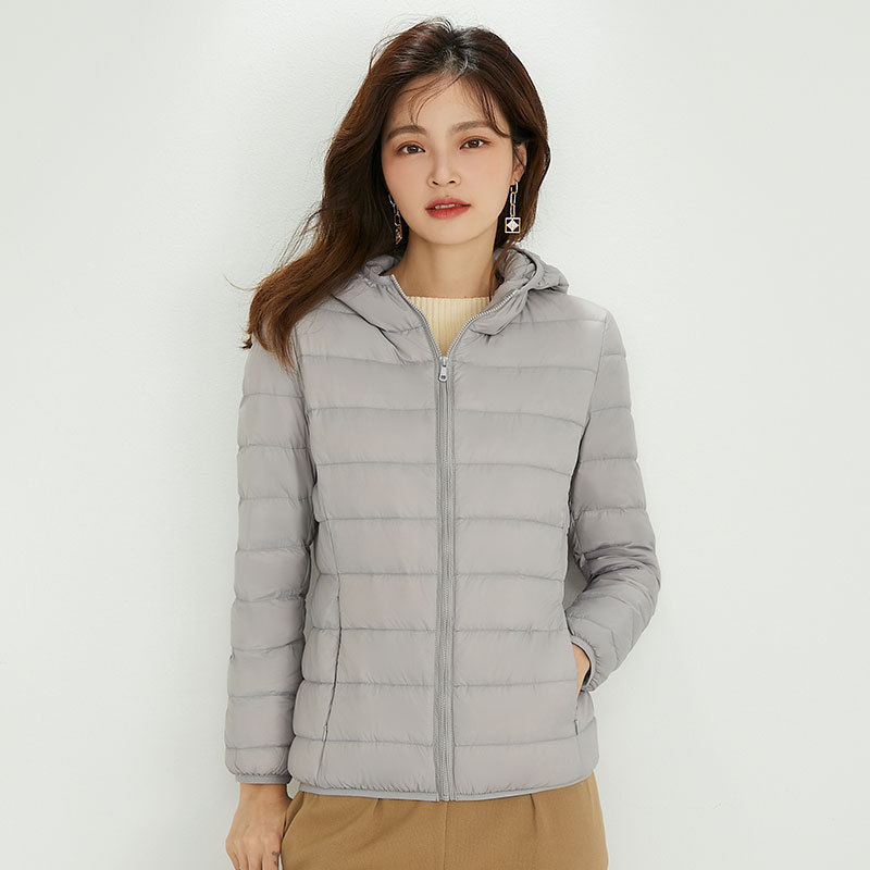 Picture of 90 down down Jacket Women's Hooded Lightweight Short Large Size Lightweight Western Style White Duck down Jacket Pinghu down Jacket Wholesale