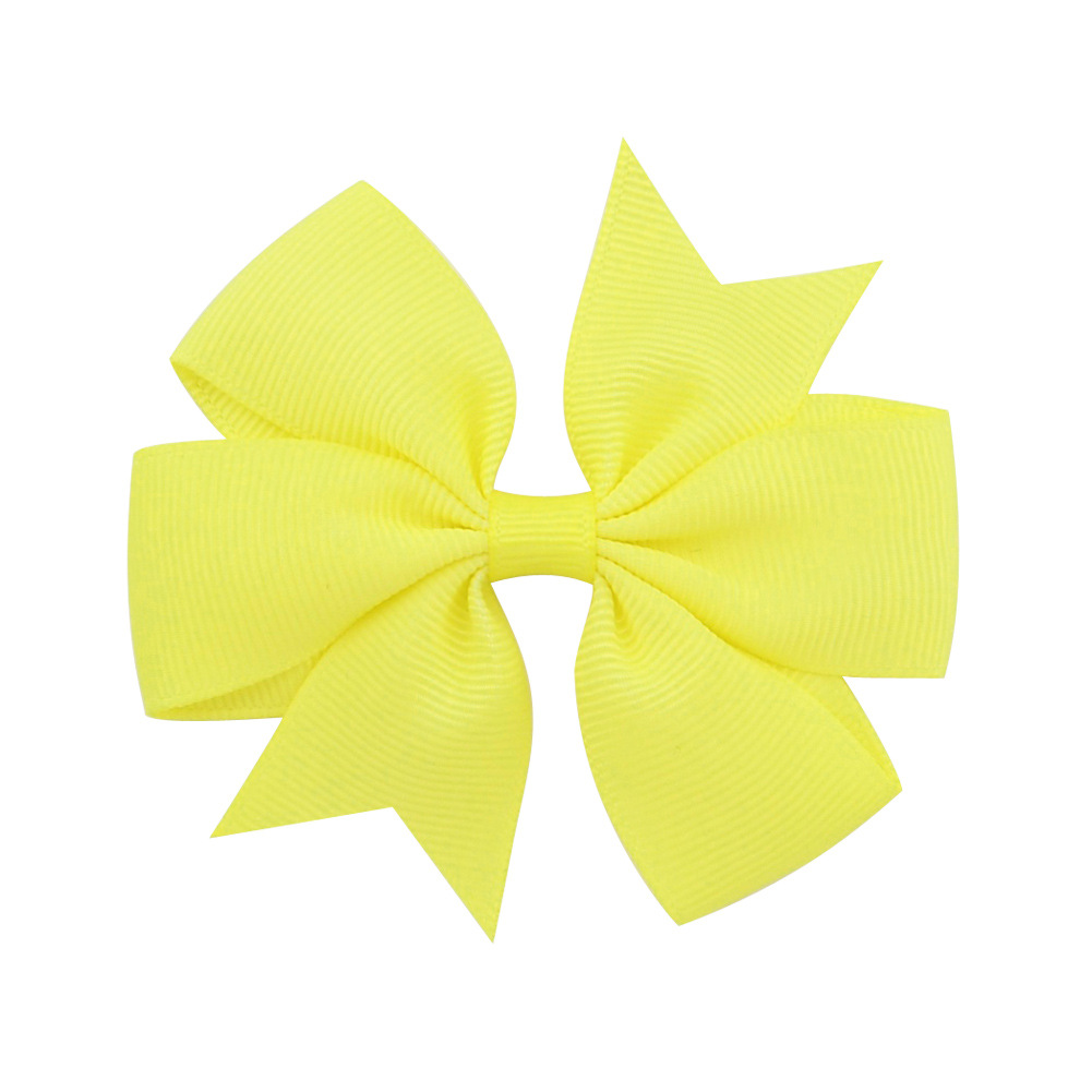 Picture of 53 Colors Amazon Hot Selling Six-Ear Pure Color Ribbed Fishtail Bow Hairpin Hair Accessories Kidsren's Headwear 564