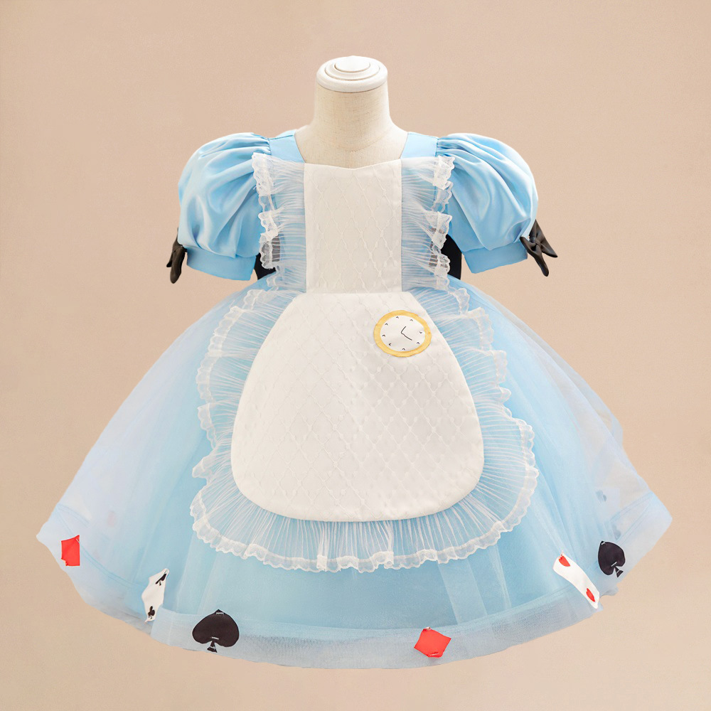 Amazon New Baby's One-Year Birthday Party Wash Dress Lace Mesh Stitching Lolita Princess Pengpeng Dress