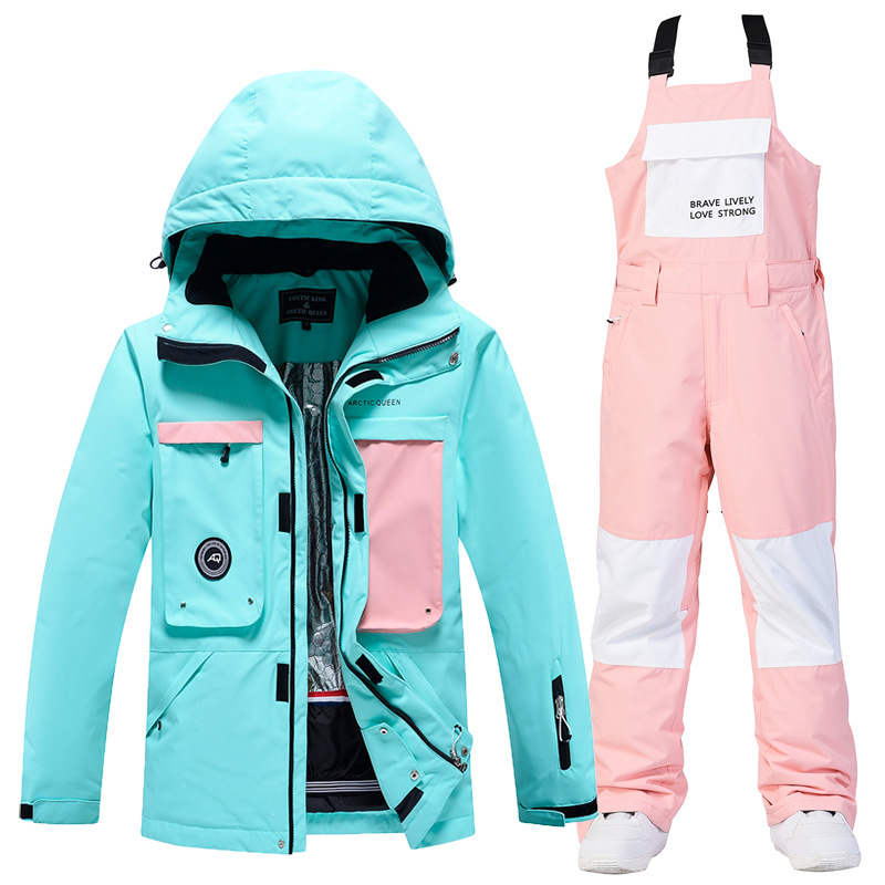 Picture of Women's Ski Suit Men's Winter Outdoor Windproof Waterproof Warm Thickened New Arrival Snowboard Double Ski Suit