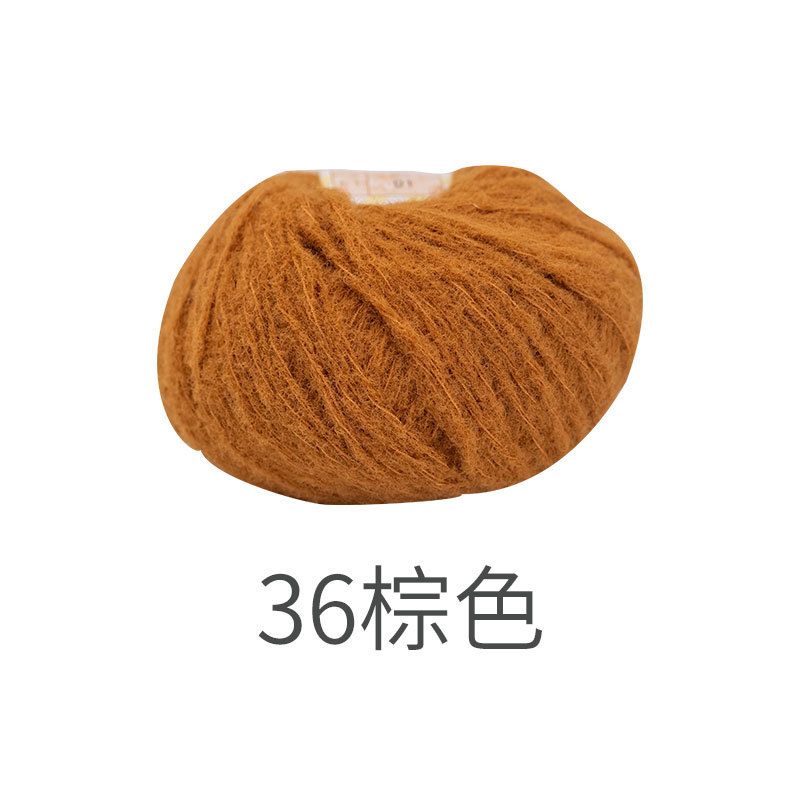Picture of Snow Fear Cotton Candy Imitation Wool Felt Line Hairpin Hand-woven Bag Doll Crochet Material Bag Wool Ball