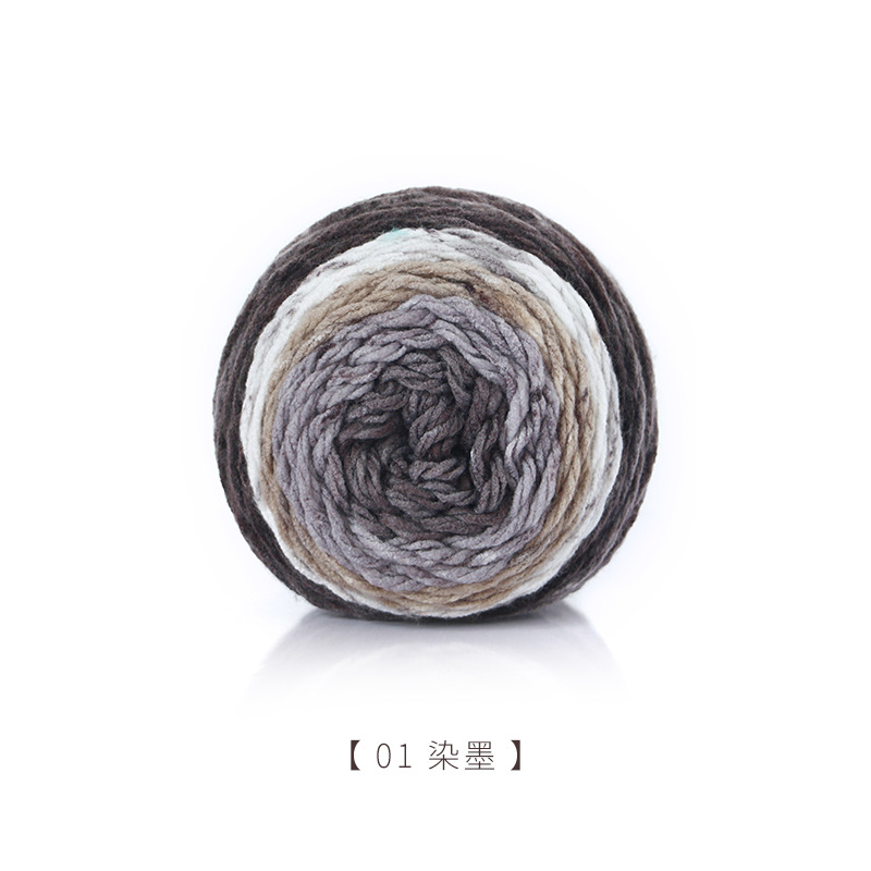 Picture of Jiathuizhi warm cake ball hand-woven acrylic wool soft scarf hat sweater crochet thick wool